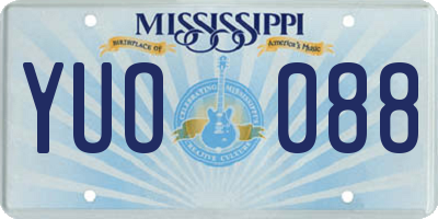 MS license plate YUO088