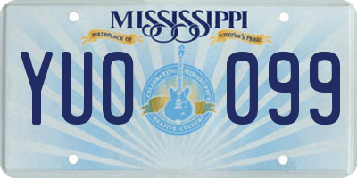 MS license plate YUO099