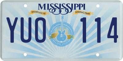 MS license plate YUO114