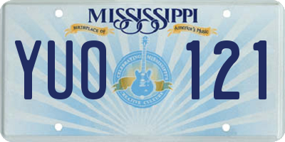 MS license plate YUO121