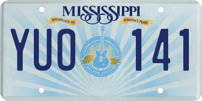MS license plate YUO141
