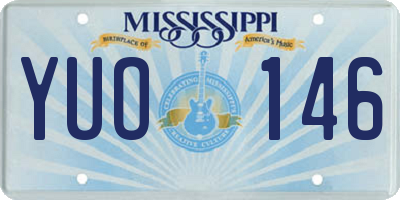 MS license plate YUO146