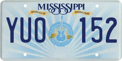 MS license plate YUO152