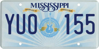 MS license plate YUO155