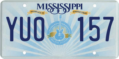 MS license plate YUO157