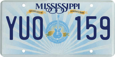 MS license plate YUO159