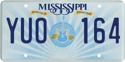 MS license plate YUO164