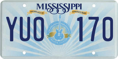 MS license plate YUO170