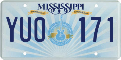 MS license plate YUO171