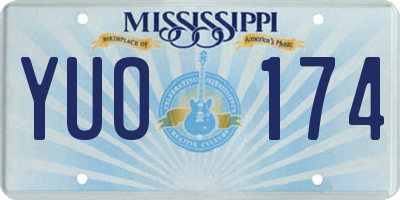 MS license plate YUO174