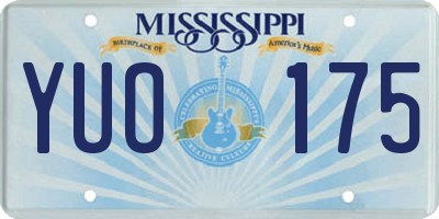 MS license plate YUO175