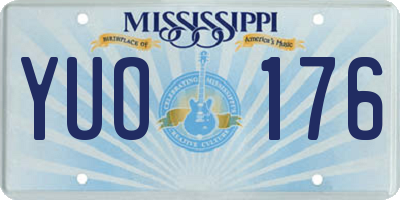 MS license plate YUO176