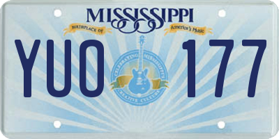 MS license plate YUO177