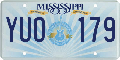 MS license plate YUO179