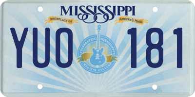 MS license plate YUO181
