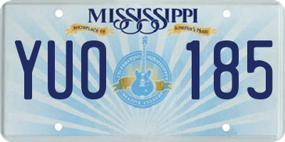 MS license plate YUO185