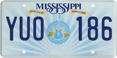 MS license plate YUO186