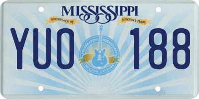 MS license plate YUO188