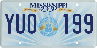 MS license plate YUO199