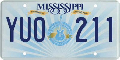 MS license plate YUO211