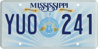 MS license plate YUO241