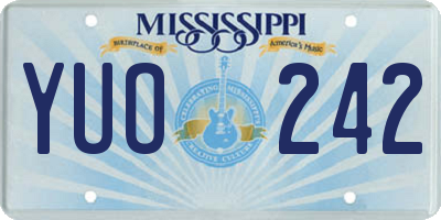 MS license plate YUO242