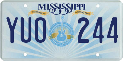 MS license plate YUO244