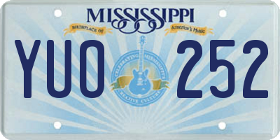 MS license plate YUO252