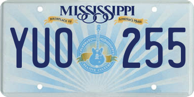 MS license plate YUO255