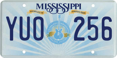MS license plate YUO256