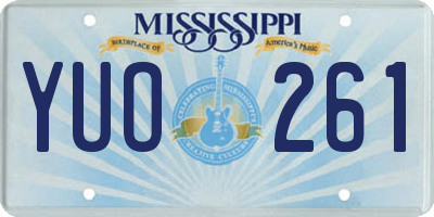 MS license plate YUO261