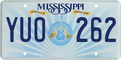 MS license plate YUO262