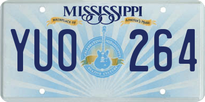 MS license plate YUO264