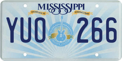 MS license plate YUO266