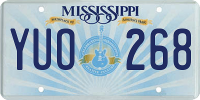 MS license plate YUO268