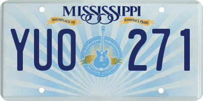 MS license plate YUO271
