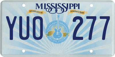 MS license plate YUO277