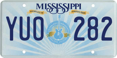 MS license plate YUO282
