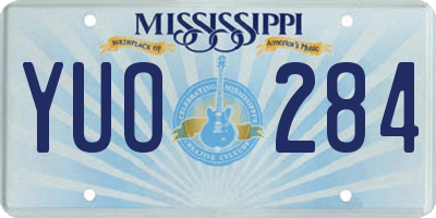 MS license plate YUO284