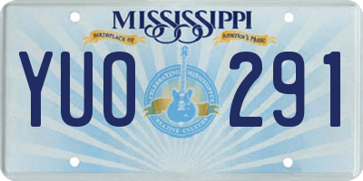 MS license plate YUO291