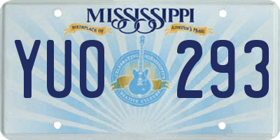 MS license plate YUO293