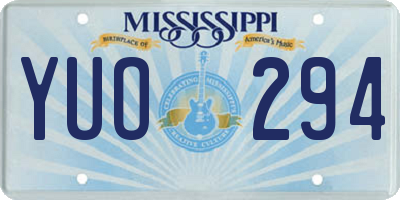 MS license plate YUO294