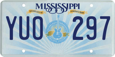 MS license plate YUO297