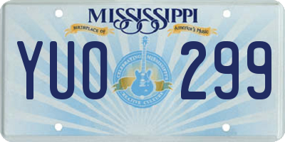 MS license plate YUO299