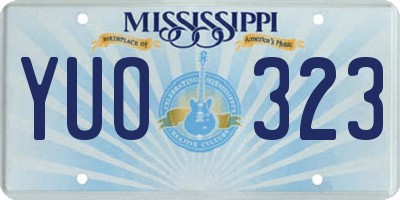 MS license plate YUO323