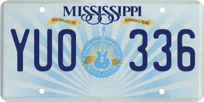 MS license plate YUO336