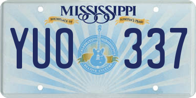 MS license plate YUO337