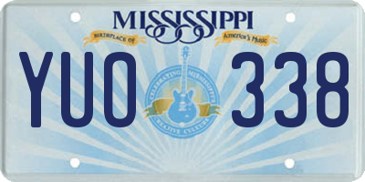 MS license plate YUO338