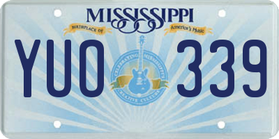 MS license plate YUO339