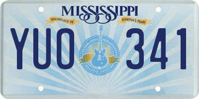 MS license plate YUO341